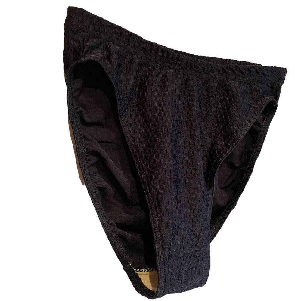 Kathy Ireland black bikini bottoms size 10